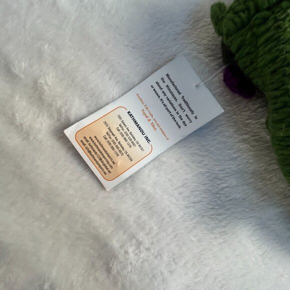 Kathmandu Inc Hand Warmer Wool Fingerless Gloves Floral Crochet Detail Green New - Picture 4 of 4